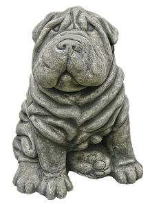 Tierfigur Hund aus Stein
