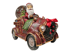Weihnachtsmann Auto Figur