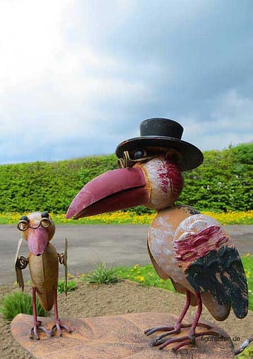 Blech Vögel Figuren wetterfest für den Garten